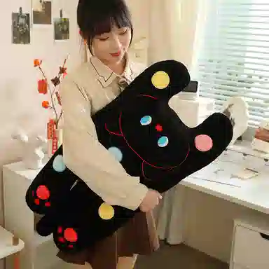 雄俊 波点趴趴猫咪 时尚圆点个性小奶猫 玩偶 毛绒公仔