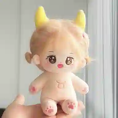 雄俊 十二星座炸毛棉花娃娃 水瓶座巨蟹座金牛座白羊座射手座天蝎座人偶换装玩具 玩偶 毛绒公仔