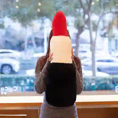 雄俊 创意口红美妆蛋抱枕 亲肤柔软儿童男女家居靠枕 玩偶 玩具周边