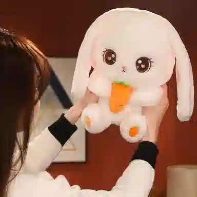 雄俊 胡萝卜兔兔 乖巧萌宠小兔子大耳朵兔宝宝 乖乖萝莉兔儿 玩偶 毛绒公仔
