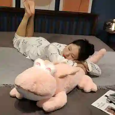 雄俊 大号眯眼鳄鱼抱枕 超柔软长条枕 玩偶 毛绒公仔