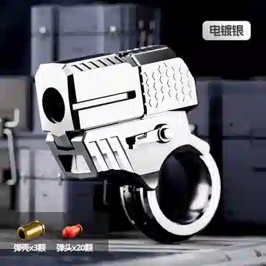 雄俊 手枪模型解压玩具 手指发射器迷你跳壳款