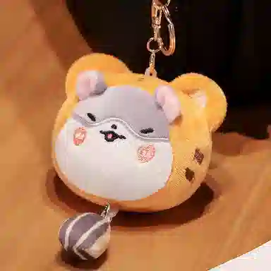 雄俊 卡通磁吸动物背包挂饰  可爱呆萌小熊书包装饰 萌宠猫咪包包挂件 狗狗钥匙扣 萌宠狗狗 玩偶 毛绒挂件
