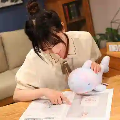 雄俊 阿布鲨鱼 超大号彩色鲨鱼形 玩偶 毛绒公仔