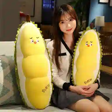 雄俊 可爱搞怪治愈系榴莲小鸡 榴莲党水果小动物   玩偶 毛绒公仔