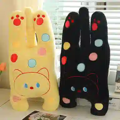 雄俊 波点趴趴猫咪 时尚圆点个性小奶猫 玩偶 毛绒公仔