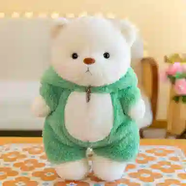 雄俊  可爱变身关节小熊  关节会动 呆萌丽娜 变身鲨鱼恐龙小熊衣服可脱 玩偶 毛绒牛仔