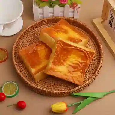 雄俊 湿软慢回弹食物蛋糕酥皮煎蛋面包 可颂吐司减压 捏捏超软 玩具