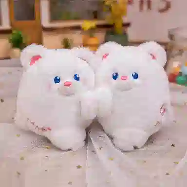 雄俊 磁吸抱抱 可爱小猪小兔小狗小熊一对小动物钥匙扣 玩偶 毛绒挂件