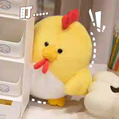 雄俊 可爱啵啵鸡 大公鸡小鸡抱枕 呆萌布娃娃 玩偶 毛绒公仔