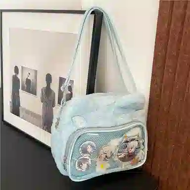 雄俊 可爱斜跨包女痛包吧唧包二次元日系单肩包手提包学院风 治愈 玩偶周边