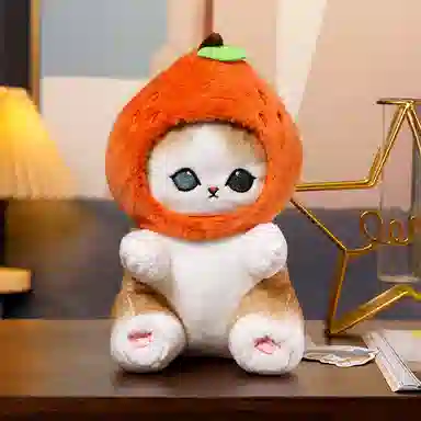 雄俊 可爱变身鲨鱼猫娃娃 呆萌小猫咪抱枕 变身小动物系列 玩偶 毛绒公仔