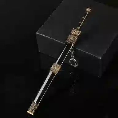 雄俊 名剑金属长剑兵器名剑小短剑刀剑 古风玩具 精美雕饰 观赏性强质感 独特收藏 玩具 成品模型