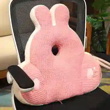雄俊 抽条绒简约卡通动物靠垫 靠背 软包 玩偶周边