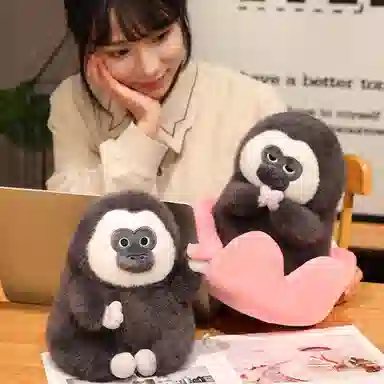 雄俊 猴子香蕉 猩猩莲花 白面布娃娃 动物园创意搞怪 玩偶 毛绒公仔