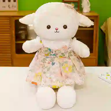雄俊 可爱毛毛羊安抚 柔软小白羊绵羊布娃娃 玩偶 毛绒公仔