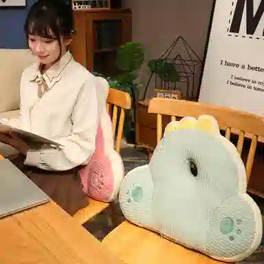 雄俊 抽条绒简约卡通动物靠垫 靠背 软包 玩偶周边