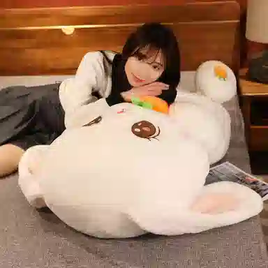 雄俊 胡萝卜兔兔 乖巧萌宠小兔子大耳朵兔宝宝 乖乖萝莉兔儿 玩偶 毛绒公仔