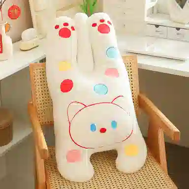 雄俊 波点趴趴猫咪 时尚圆点个性小奶猫 玩偶 毛绒公仔