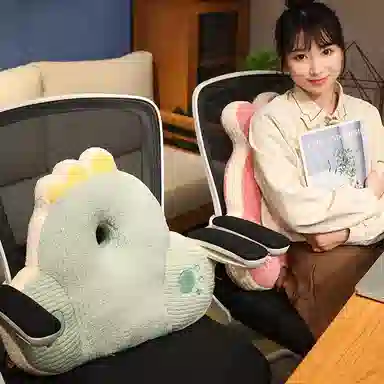 雄俊 抽条绒简约卡通动物靠垫 靠背 软包 玩偶周边