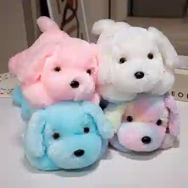 雄俊 创意浪漫发光狗 软萌可爱趴趴狗 炫彩灯光狗 大耳朵修狗布娃娃 玩偶 毛绒公仔