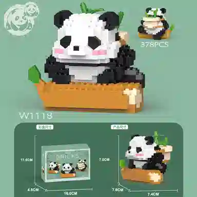 雄俊 可爱乐高积木卡通贪吃猪 益智拼装 玩具