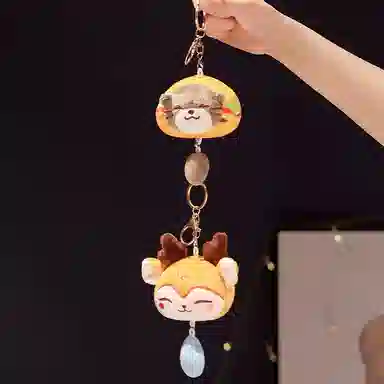 雄俊 卡通磁吸动物背包挂饰  可爱呆萌小熊书包装饰 萌宠猫咪包包挂件 狗狗钥匙扣 萌宠狗狗 玩偶 毛绒挂件