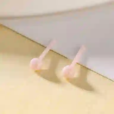 冰心雨 生物瓷圆珠养耳洞全瓷防过敏免摘耳棒小众高级配饰 优质陶瓷生物陶瓷材质 时尚耳钉 男女同款情侣款