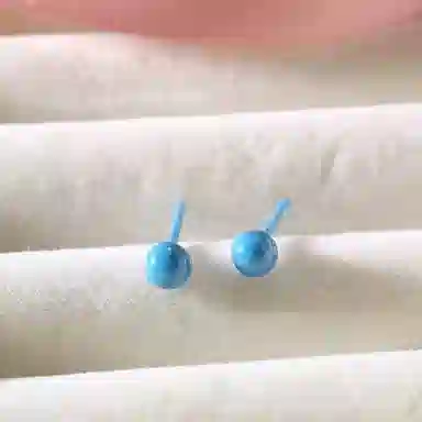 冰心雨 生物瓷圆珠养耳洞全瓷防过敏免摘耳棒小众高级配饰 优质陶瓷生物陶瓷材质 时尚耳钉 男女同款情侣款