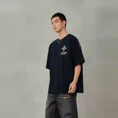 EVISU Hand-Printed Big M Tee