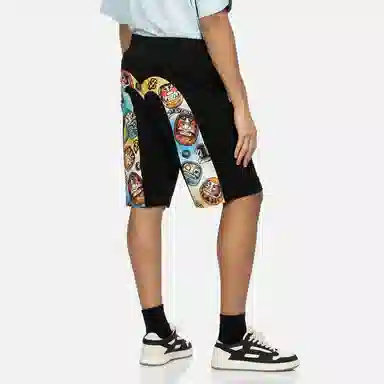 EVISU SS24 Black Shorts