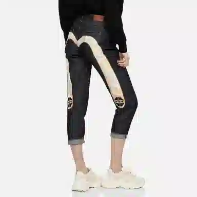 EVISU SS24 Embroidered Straight Jeans