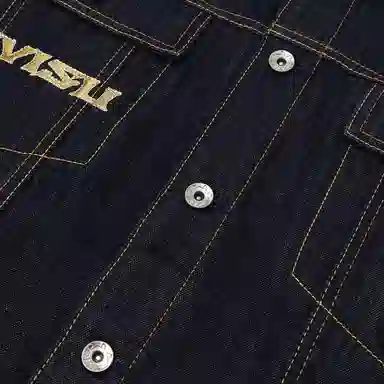 EVISU Crane Embroidered Denim Jacket