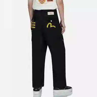 EVISU AW23 Cargo Pants Black