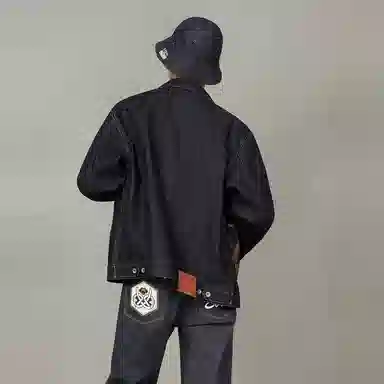 EVISU FW25 Logo Embroidered Denim Jacket