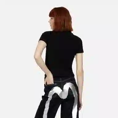 EVISU SS24 Black T-Shirt