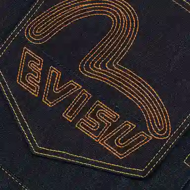 EVISU FW25 Logo Embroidered Denim Jacket