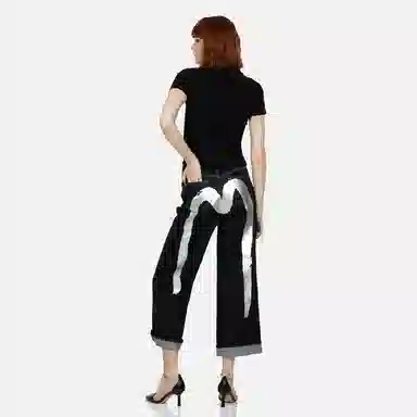 EVISU SS24 Black T-Shirt