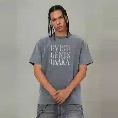 EVISU Seagull Letter Print Tee