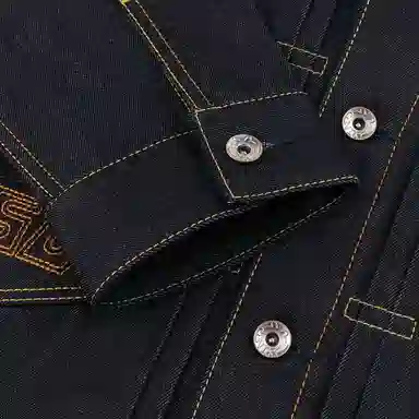 EVISU FW25 Logo Embroidered Denim Jacket