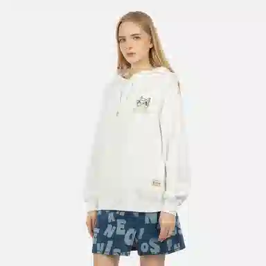 EVISU AW23 Lucky Cat & Daruma Hoodie White