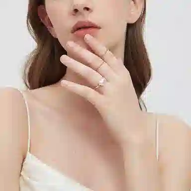 清野集 原创巴洛克手工绕线开口 小众设计感不规则甜酷风潮搭可调节 珍珠 戒指 女款 礼盒