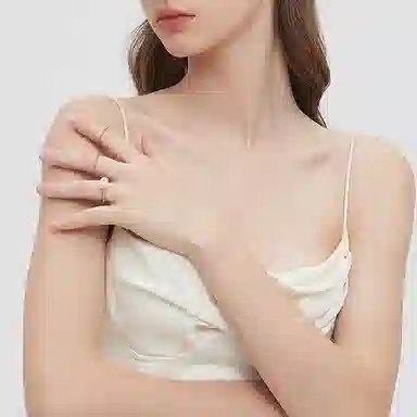 清野集 原创巴洛克手工绕线开口 小众设计感不规则甜酷风潮搭可调节 珍珠 戒指 女款 礼盒