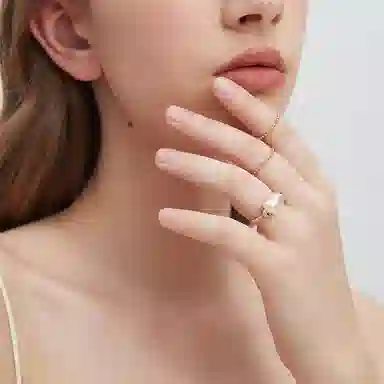 清野集 原创巴洛克手工绕线开口 小众设计感不规则甜酷风潮搭可调节 珍珠 戒指 女款 礼盒