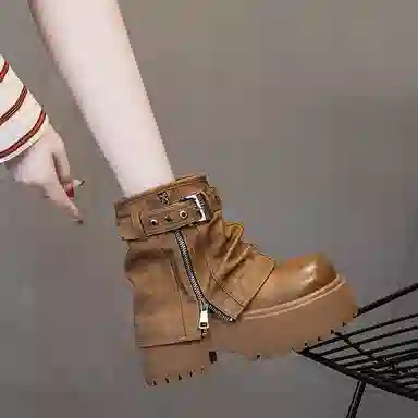 PU Chelsea Platform Boots