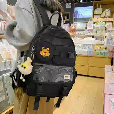 宝琳卡森系旅游女背包清新可爱时尚旅游尼龙休闲双肩包初高中校园书包 女款 多色