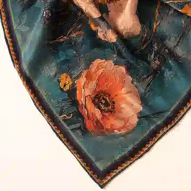 上海故事 香云纱真丝大方巾披肩 桑蚕丝 丝巾 女款