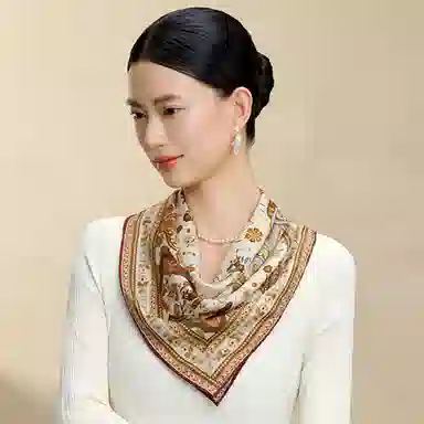 上海故事 印花方巾披肩礼盒 桑蚕丝 丝巾 女款