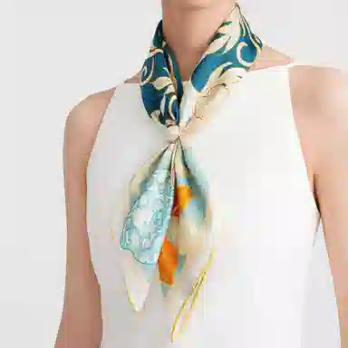 上海故事 繁华之景双面印花真丝中真丝斜纹绸顺滑抗皱亲肤柔软奢华大气 丝巾 女款