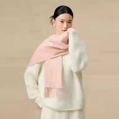 上海故事 提花加厚保暖柔软时尚优雅如梦环影礼盒装 绵羊毛 绒线围巾 女款